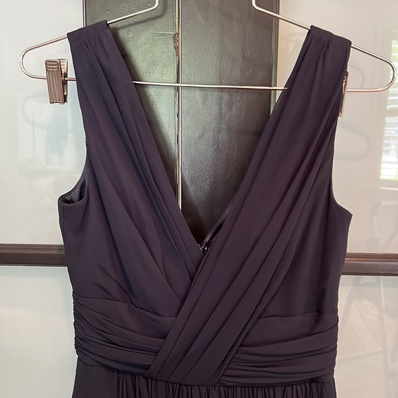 V- neck front and back with slit in front gown - Picture 3 of 5